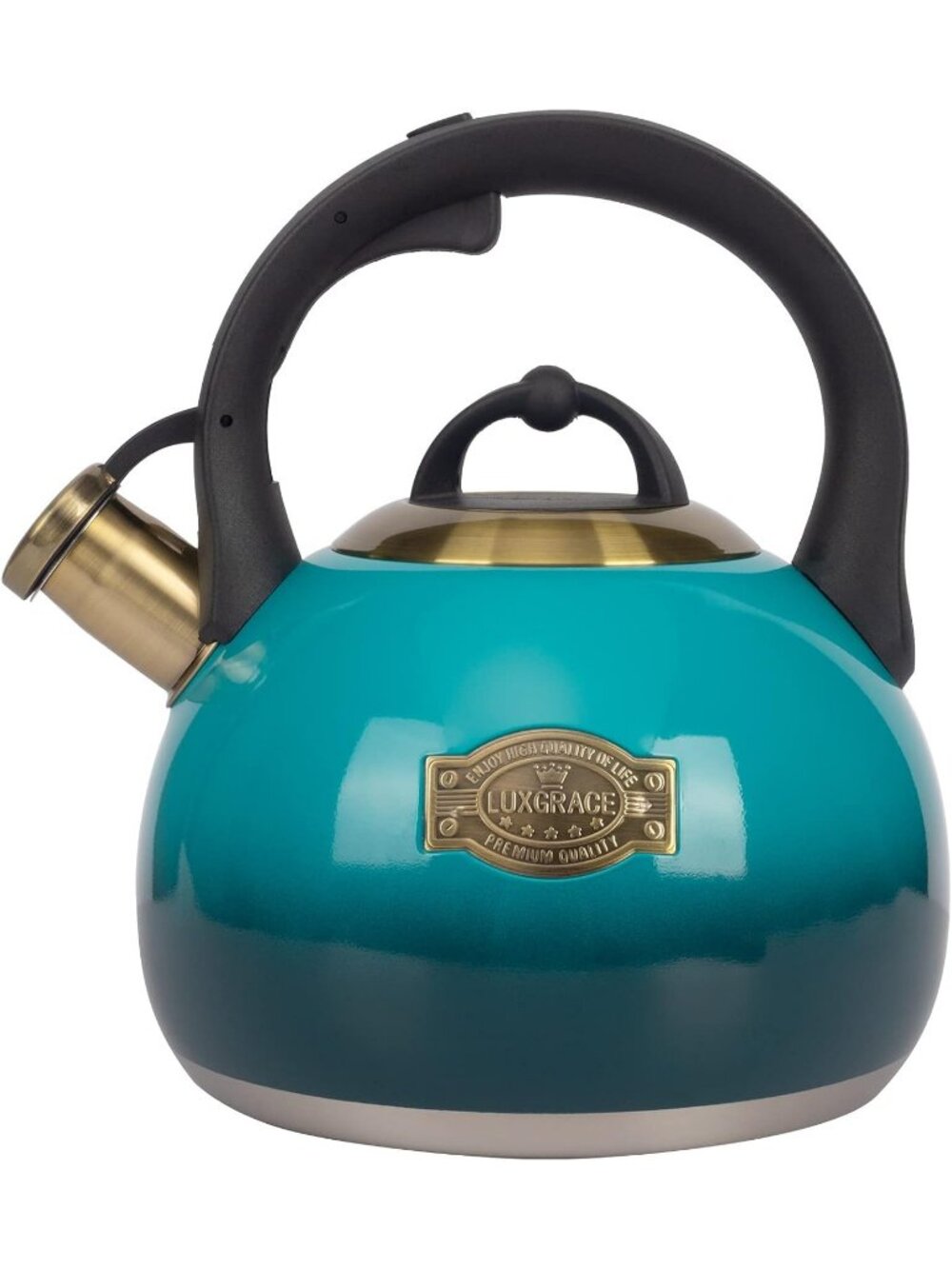 Blue Kitchen Whistling Tea Kettle 3.1 Quart Stainless Steel Stovetop Tea Pot